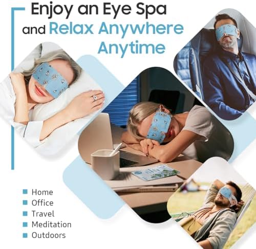 BeHoomi Steam Eye Mask, 10Packs Heated Eye Mask, Self Heating Disposable SPA Warm Compress for Eyes Sleep Mask, Travel Essentials & Relaxation Gifts for Women (Jasmine Scent) - Image 6