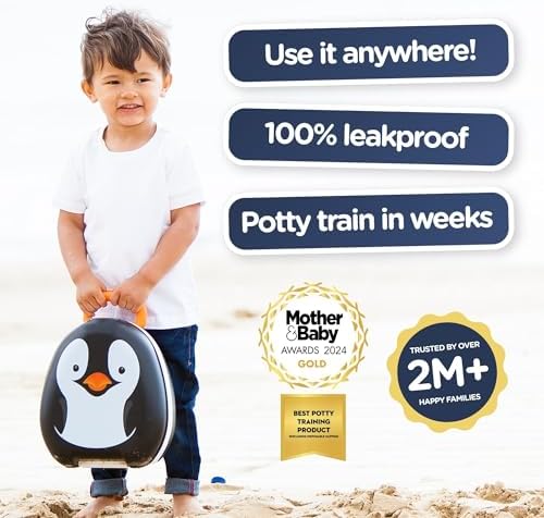 My Carry Potty - Penguin Travel Potty, Award-Winning Portable Toddler Toilet Seat for Kids to Take Everywhere - Image 6