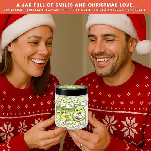 Positive Avocado Jar- 60 Mini Love Notes Xmas Gifts For Couple - Image 6