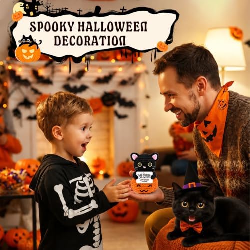 Funny Halloween Spooky Gift for Cat Lovers Black Cat Decor for Women Men - Image 6