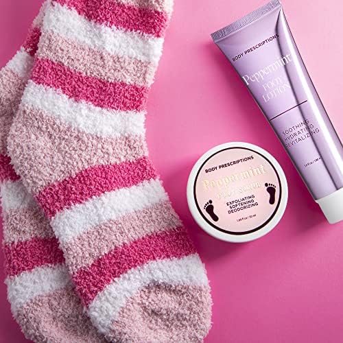 Live Green Bath and Body Present Set- Foot Spa Set with Fuzzy Socks, Lotion, and Scrub, Peppermint - Image 3