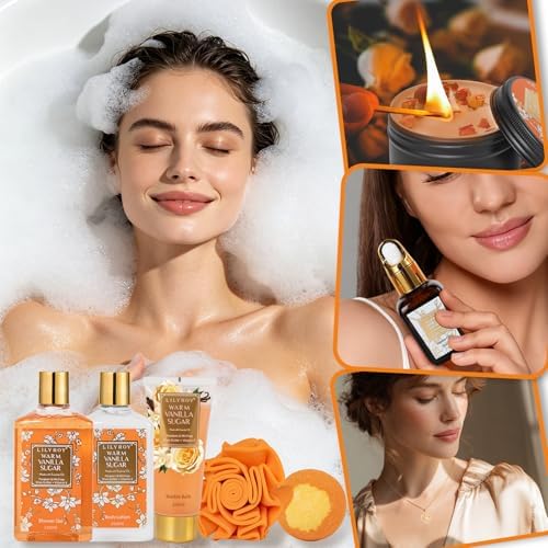 Spa Gifts, Birthday Gifts, Perfect Vanilla Spa Gift Baskets for Women & Mom - Image 4