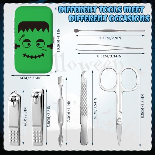 12 Set Halloween Manicure Set Gifts Bulk with Bag Card - Image 2