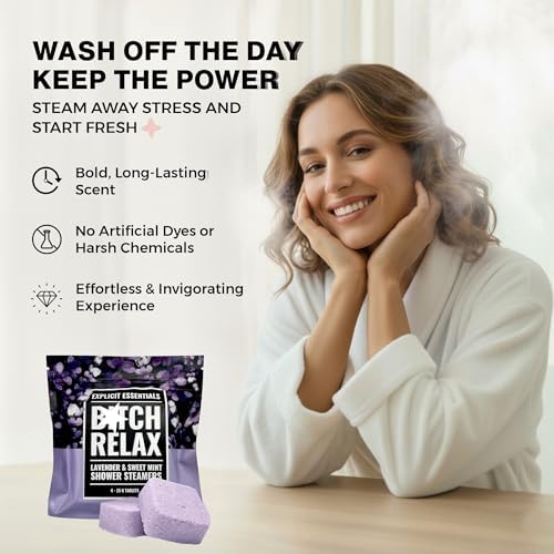 Explicit Essentials B Relax Shower Steamers | Lavender Mint Aromatherapy Shower Steamers for Relaxation & Stress Relief | Spa Shower Gift for Self-Care, Birthdays & Holidays - Image 6