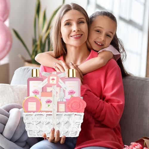 Gift Basket for Women, 9pcs Bath and Body Gift Basket Bath Set for Women - Image 4