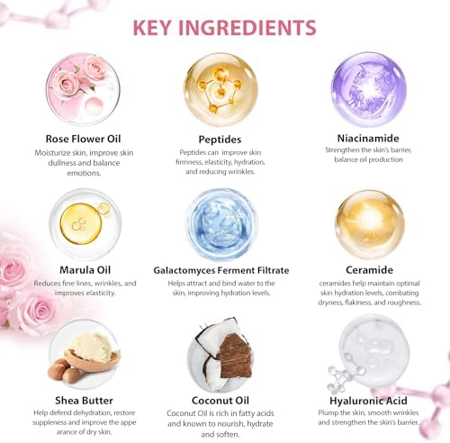 Mother's Day Gifts for Mom, Rose 23 Pcs Facial Skin Care Set, Bath and Body Gifts Basket Set for Women, Home Spa Set, Self-Care Set, Face Oil, Birthday, Christmas, Valentines, Girlfriend, Anniversary - Image 7