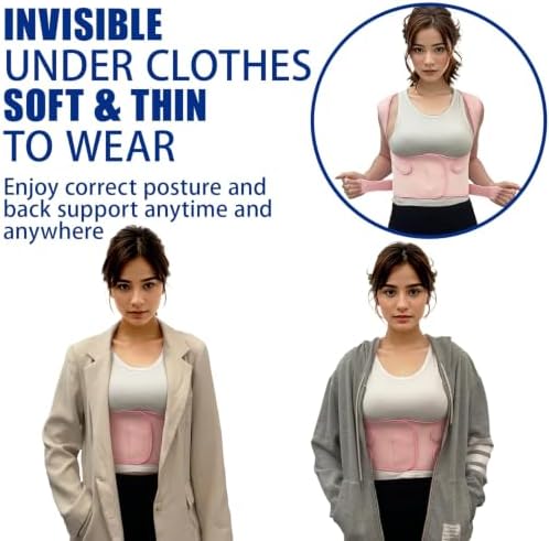 Posture Corrector for Women and Men - Adjustable Back Brace for Pain Relief - Enhances Posture and Provides Lumbar Support - Upper and Lower Back Straightener - Breathable Back Support (X-Large, Pink) - Image 6
