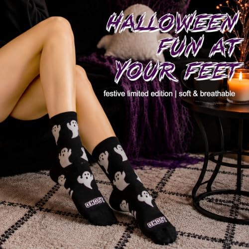 Honxicur Boo Basket Stuffers for Women, Halloween Gifts Box - 8Pcs Spooky Ghost Cup Positive Crochet Socks Spa Care Package for Teens Mom Sister Coworks Her - Image 6