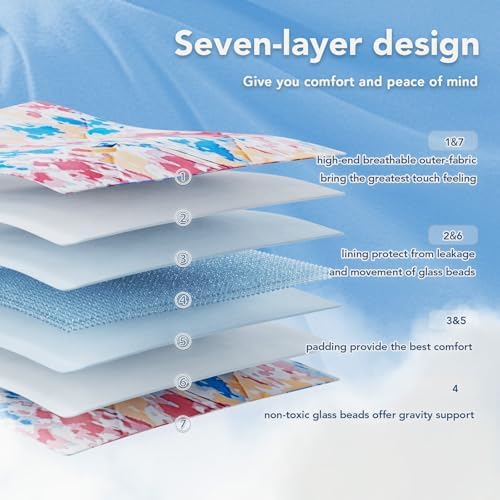 Topcee Weighted Blanket for Adults (20 lbs, 60" x 80") Queen Size Soft Cooling Heavy Blanket Sleeping, Apply to 190-210 lbs Body, Thick Breathable Blanket with Glass Bead, Easy Care - Image 6