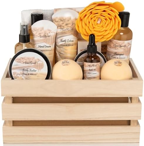 Aqua Elegante Premium Spa Gift Set For Women - Honey & Almond by AquaElegante