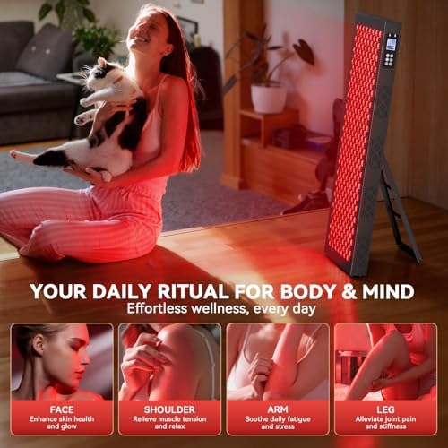 Red Light Therapy Box, 5in1 LED with 630-660-810-830-850, Metal Case, 3 Modes Red Light Panel with Soft Belt, 6 Timing Set - 9 Pulse Modes - 4-Level - Red Light Therapy Panel for Body - Image 7