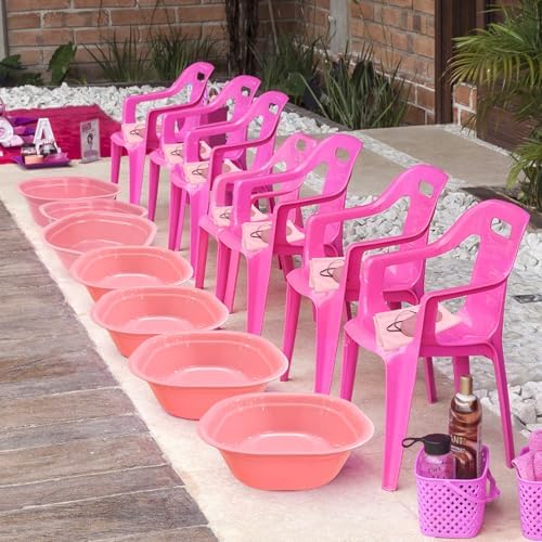 36 Pcs Kids Foot Spa Kit for Girls, Spa Party Supplies for Girls with 12 Pcs Foot Tub & 12 Pcs Pink Hand Towels & 12 Pcs Eye Masks for Girls Sleepover Slumber Party Supplies (Pink) - Image 7