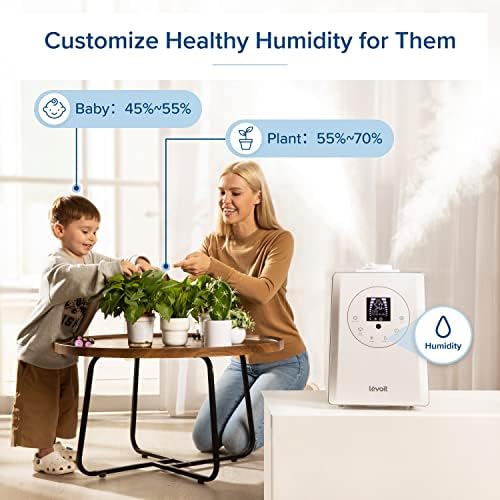 Levoit Humidifiers for Bedroom Large Room Home, Warm and Cool Mist, White - Image 6