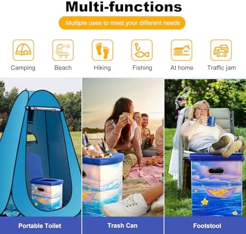 Ann Katy Upgrade XL Portable Toilet for Adults, Extra Large Camping Toilets - Image 5