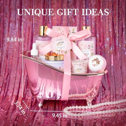 Bath and Body Gifts for Women 8pcs Relaxing Rose Spa Gift Set for Women - Image 6