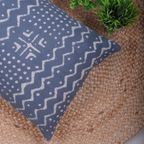 Trade Star 24 x 12 Bohemian Lumbar Soft Pillow Cover Handloomed Farmhouse Pillow Case 100% Cotton Lumbar Pillow Cover Indian Modern Summer Cooling (Dark Grey ALMA) - Image 6