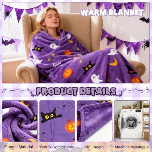 12 Pcs Halloween Boo Baskets Stuffers for Women (Purple) - Image 4