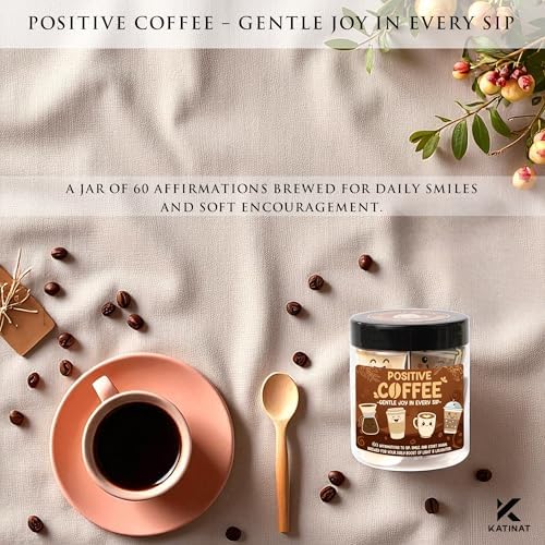 Positive Coffee Jar- 60 Funny Affirmation Cards Coffee Lover Gift for Women Men End of Year Teachers Gifts, Employee Nurse Teacher Appreciation Gift, White Elephant Gifts for Women Men Friends - Image 6
