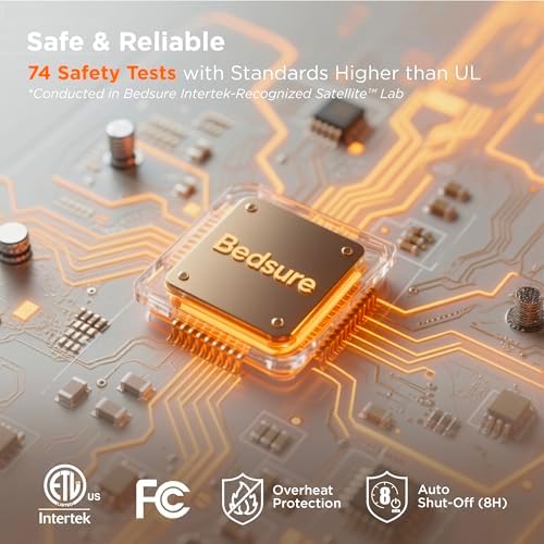 Bedsure Heated Blanket King Size, Dual Control Electric Blanket, Purple - Image 7