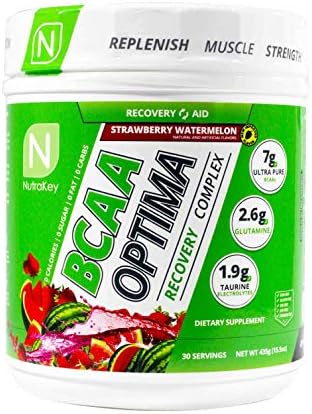 NutraKey BCAA Optima Post Workout Recovery Complex, No Sugar, No Carb, Recovery Aid, Strawberry Watermelon - Image 3