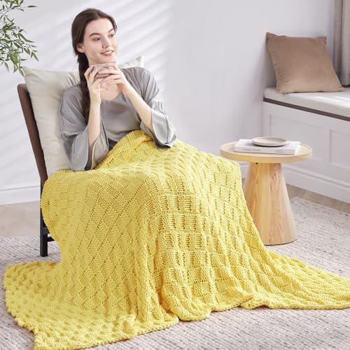 Knitted Weighted Blanket for Adult, No Beads Heavy Blanket 36"x48" 5lbs - Image 7