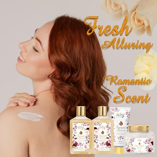 9Pcs Moisturizing Almond Spa Kit Bath Gifts Set Spa Gift Baskets for Women - Image 5