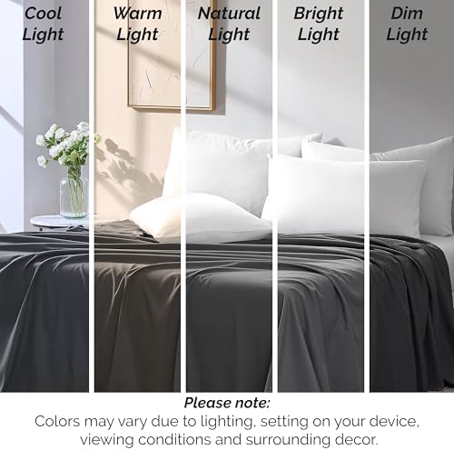 Southshore Fine Living 2-Pack Full Size Flat Sheets Only Microfiber Slate - Image 6