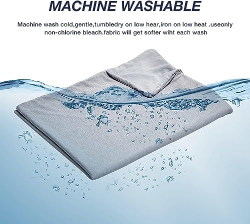EXQ Home Weighted Blanket Cover 41x60-Twin Size Premium Soft for Kids Weighted Blanket with Zipper,Machine Washable Duvet Cover for Hot Sleeper in Summer(Grey,Duvet Cover Only) - Image 7