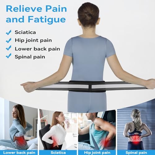Waist Belt Sacroiliac Hip Belt, Lumbar Support Sciatica Pain Relief, Sacroiliac SI Joint - Lower Back Support Brace for Women and Men, Non-Slip and Adjustable & Breathable Back Pain Relief - Image 2