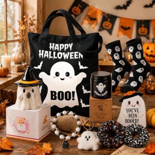 9 Pcs Boo Basket Stuffers for Women, Halloween Spooky Gifts, Bat - Image 3