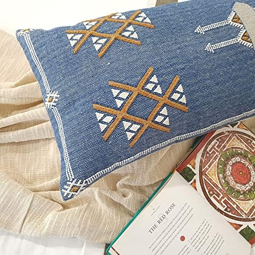Trade Star Handwoven Sabra Kilim Lumbar Pillow Cover Farmhouse Cushion Cover Sofa Pillow Cases for Home Fall Decor Cushion Case Premium Quality Luxurious 14x36 Inches (Pattern - 1) - Image 2