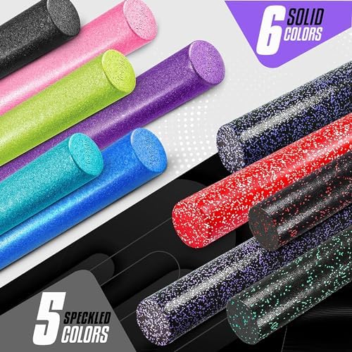 Yes4All High-Density EPP Round Back Roller Foam, Exercise Foam Roller for Yoga, & Pilates, Multiple Sizes and Colours, Purple Speckled - 18 inches - Image 7