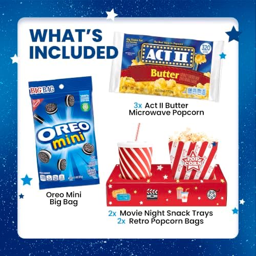 Movie Night Gift Basket - Movie Night Supplies, Candy & Popcorn Gift Set - Image 2
