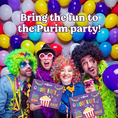 Purim Movie Night Popcorn Gift Set, Kosher Purim Gifts, Mishloach Manot Gift Baskets, Gourmet Popcorn Kernels and 5 Popcorn Flavoring, Non-GMO Popcorn Gifts - 10 Pack, Gift Ideas - Image 6