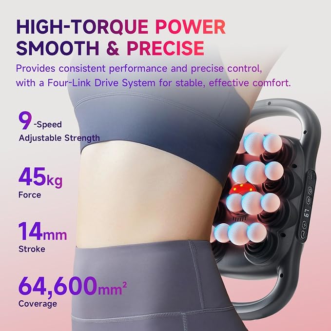 24-Heads Massage Gun Set for Full-Body Recovery, Deep Tissue Percussion Muscle Massager with 9 Modes, Quiet High-Power Back Massager for Gym, Office & Home, - Image 9
