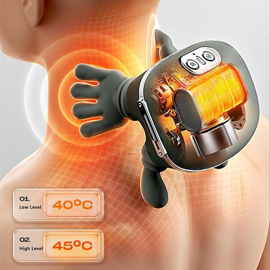 VIYAE DEESY Neck and Shoulder Massager - Electric Portable Deep Kneading with Heat, Rechargeable Wireless Wearable Cervical Massager, Adjustable Intensity for Pain Relief Home Office Travel Gift - Image 2