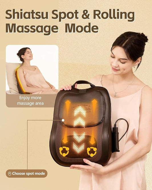Back Massager With Heat For Pain Relief, 3D Lower Back Massager Deep Tissue - Image 2