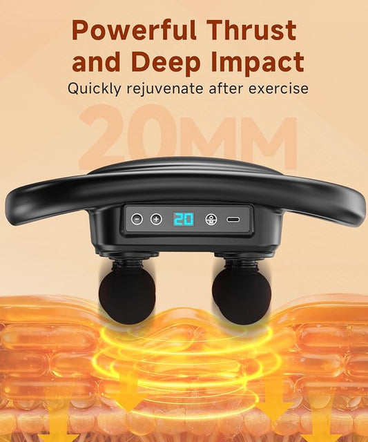 AERLANG Massage Gun Deep Tissue Muscle Back Massager for Pain Relief 6 Head - Image 2
