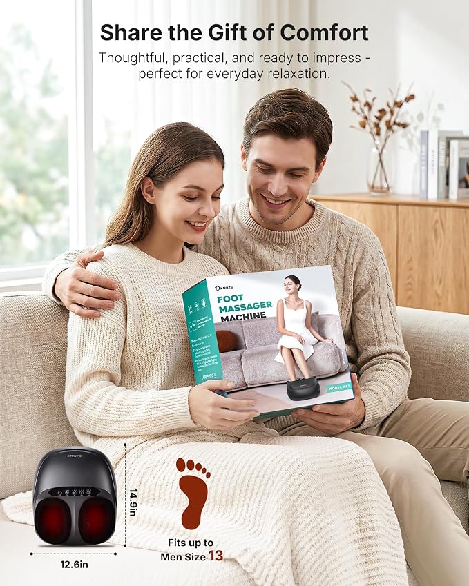 KNQZE Shiatsu Foot Massager with Heat for Plantar Fasciitis, Birthday Gifts - Image 8
