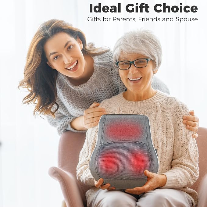 Brelley Shiatsu Neck and Back Massager with Heat, Deep Tissue Kneading Massage Pillow, Electric Massagers with Bi-Directional Rotating Head for Neck, Back, Shoulders, and Legs - Image 9