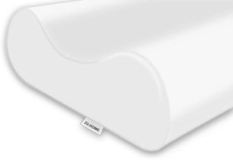 ZGH-101 Memory Foam, Velvet Cover Pain Sleeping, Cervical Neck Support for Back and Side Sleepers Orthopedic Contour Premium Pillowcase (24”x15”) Queen Size White (CASE - Image 5