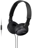 Sony ZX Series Wired On-Ear Headphones with Mic, Black MDR-ZX110AP - Image 4