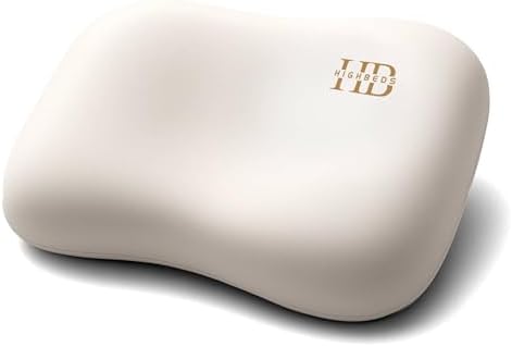 HighBeds Cervical Neck Pillow - Side Sleeper Pillow for Neck Pain Relief, Soft Ergonomic Memory Foam Pillows Ice Silk Zipperless Pillowcase, Eco-Friendly and Durable Material (White) by HighBeds