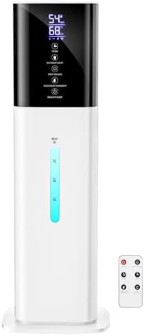 Humidifier Large Room Bedroom, 8L/2.1Gal Top Fill Cool Mist Humidifiers with Humidistat, 3-Speeds, 48H Runtime, Quiet Sleep Mode, Night Light, 12H Timer, 360° Nozzle & Aroma Diffuser for Baby, Plants by HumidifiersLargeRoomBedroom