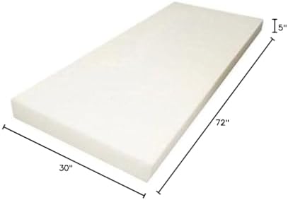 Mybecca 5" x 30" x 72" Upholstery Foam Cushion Regular Density (Seat Replacement, Upholstery Sheet, Foam Padding) 3 - Image 2