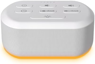 Brown Noise Sound Machine 30 Soothing Sounds White Noise Machine with 12 Night Light Colors Sleep Machine for Adults Baby Kids 36 Volume Levels Noise Canceling for Office Home Privacy by LazyNight