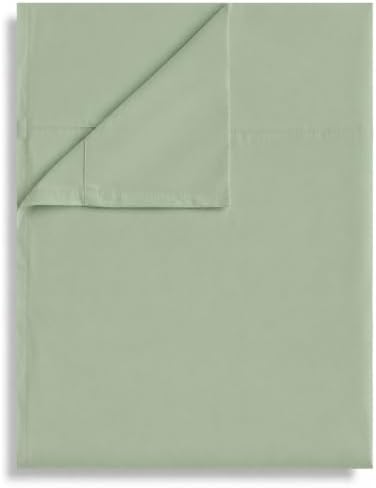 King Flat Sheet Only, 1 Pack Top Bed Sheets, Soft Breathable Brushed Microfiber Color-Coded Label Threads, (105"x102",Sage Green) by Culve