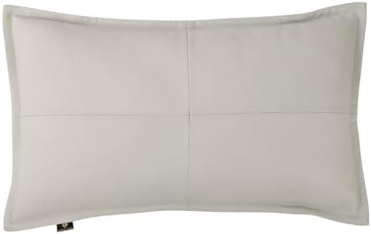 LL LEATHER LOVERS 100% Lambskin Leather Pillow Cover - Sofa Cushion Case - Decorative Throw Covers for Living Room & Bedroom, White Box Pack of 1-14X22 Inch by LLLEATHERLOVERS