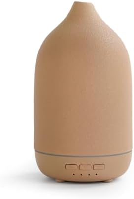 Essential Oil Diffusers, Aromatherapy Diffuser for Essential Oils, 100ml Ceramic Oil Diffusers for Large Room - 5 Timers, Warm Ambient Light, Auto-Off by ZEIGGALAB
