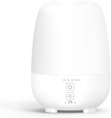 SEEDSEEL 150ML Rechargeable Battery Operated Essential Oil Diffuser,7-Hour Runtime with 7 LED Color Changing Lights Portable Cordless Aromatherapy Diffuser by SEEDSEEL